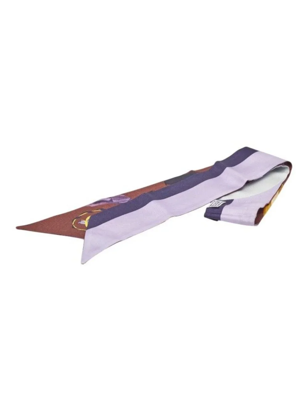 Dior Mizza Crystal Print Scarf Twill Purple Brown Silk